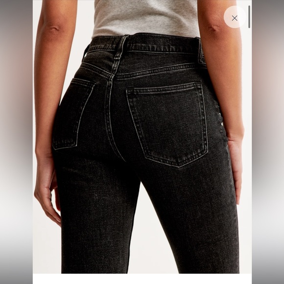 NWT Abercrombie & Fitch High Rise Skinny Jean Black Size 2R 26 Regular New - Picture 6 of 11